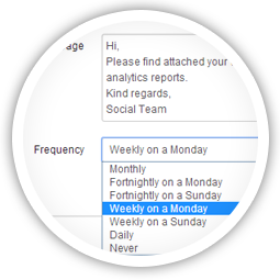Stay in the loop with scheduled email reports.