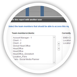 Share reports with team members for group collaboration.